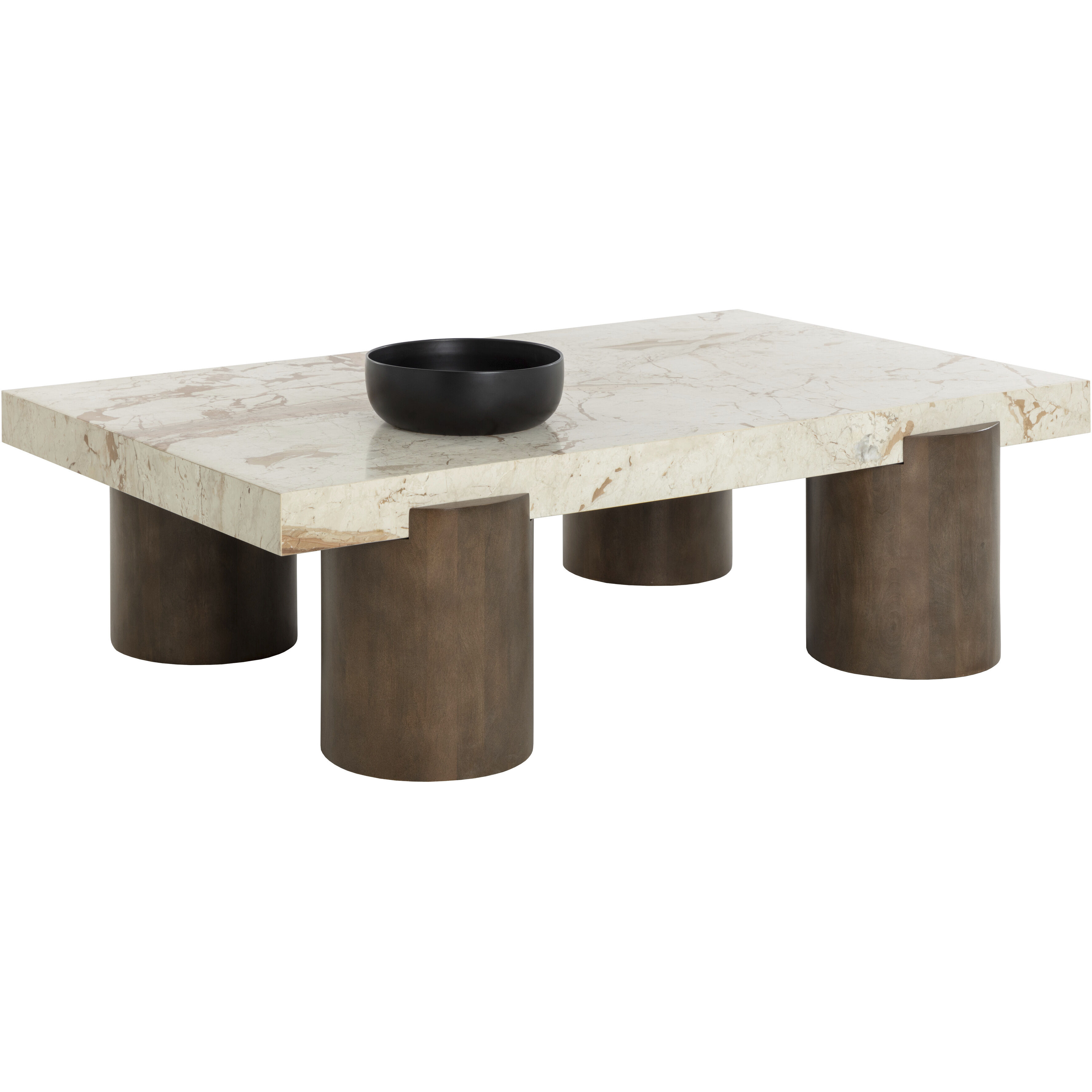 Ardi 59.75 X 38 inch Cream / Brown Coffee Table
